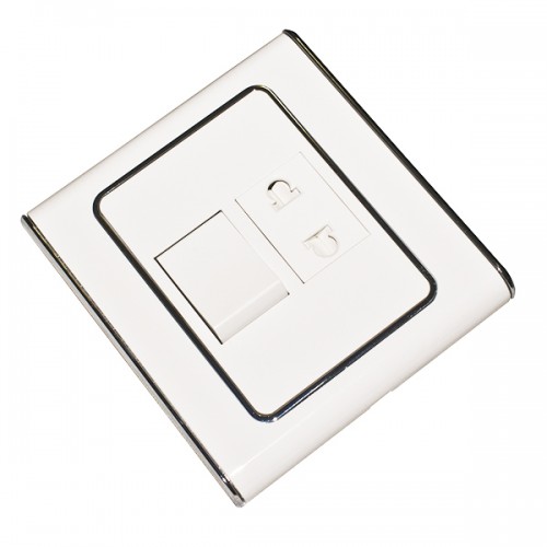 Мебельный выключатель с розеткой 250 Вольт 10А