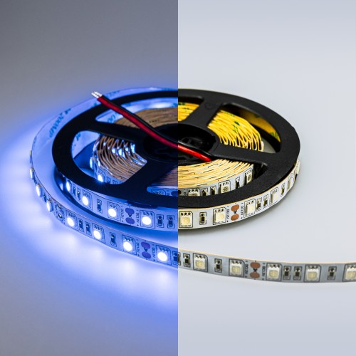 LUX Светодиодная лента 5050 60 LED (14.4W/M) 12V СИНЯЯ IP20