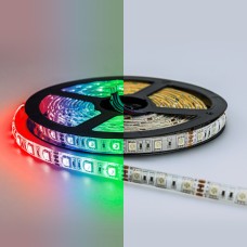 LUX Светодиодная лента 5050 60 LED (14.4W/M) СИЛИКОН IP65 12V RGB